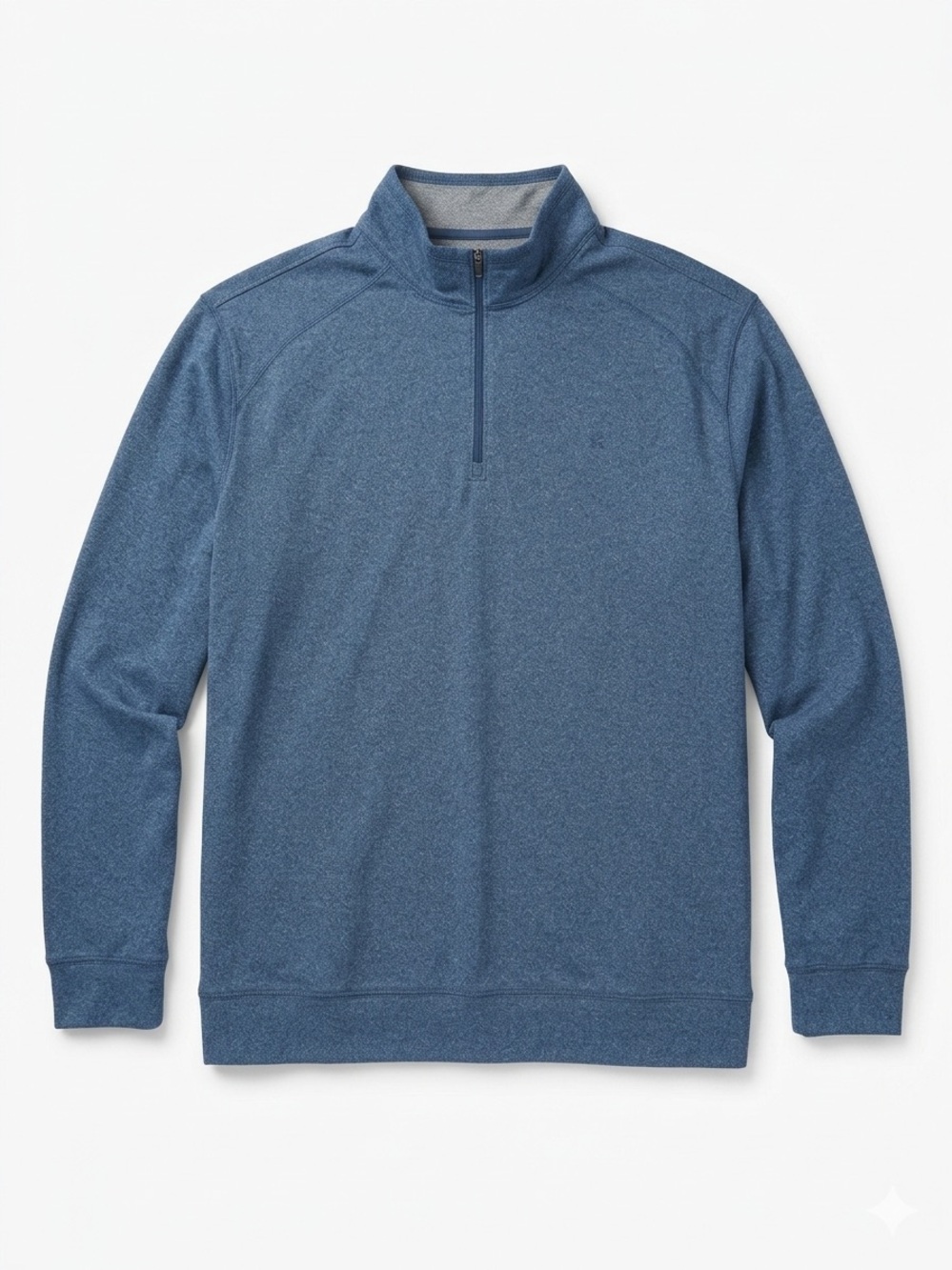 Izod Men's Blue Heathered Quarter-Zip Pullover
